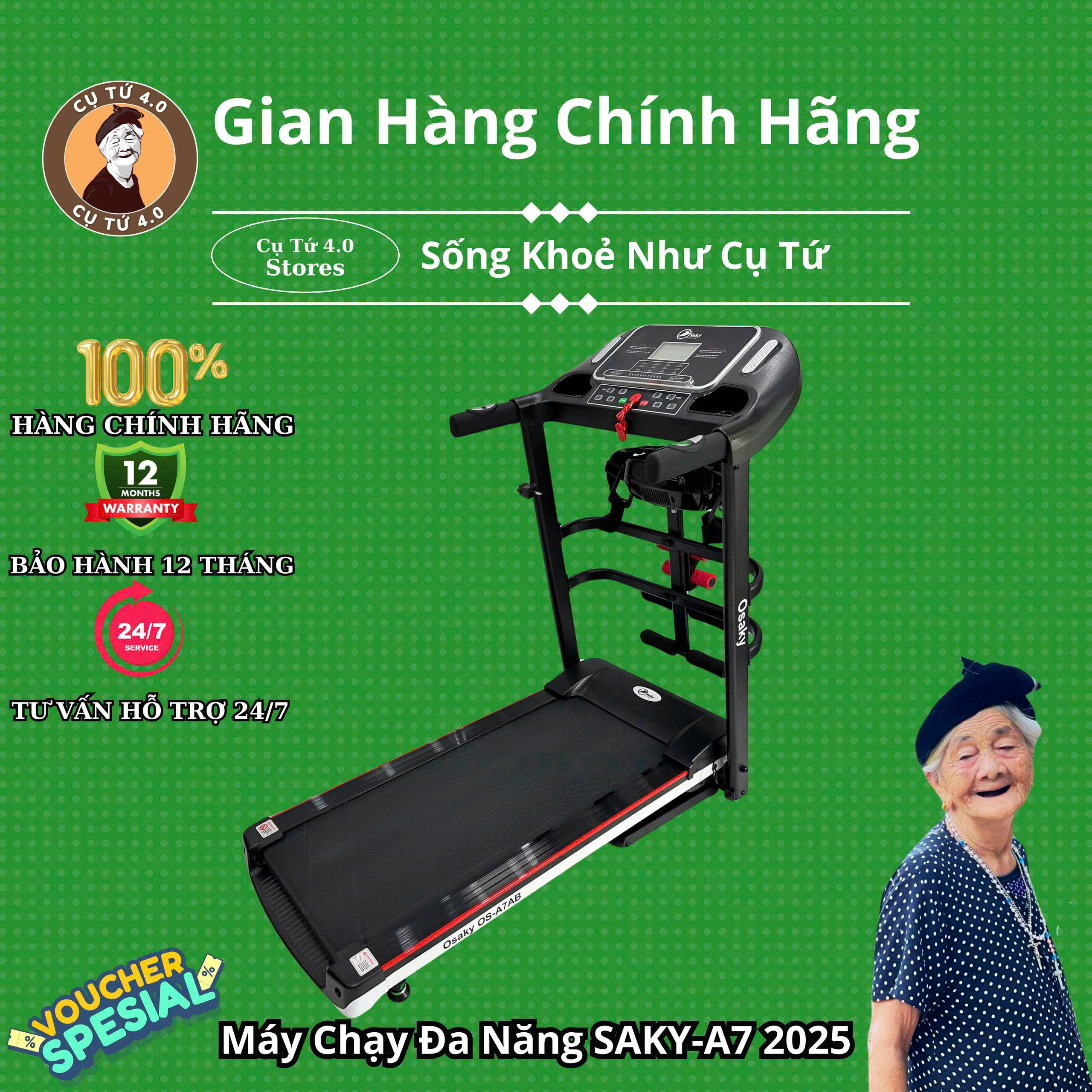 Máy chạy bộ YAMATO mã Saky A7